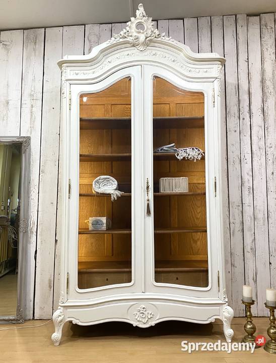BIBLIOTEKA witryna Biała szafa Rokoko LUDWIK XV sprzedam