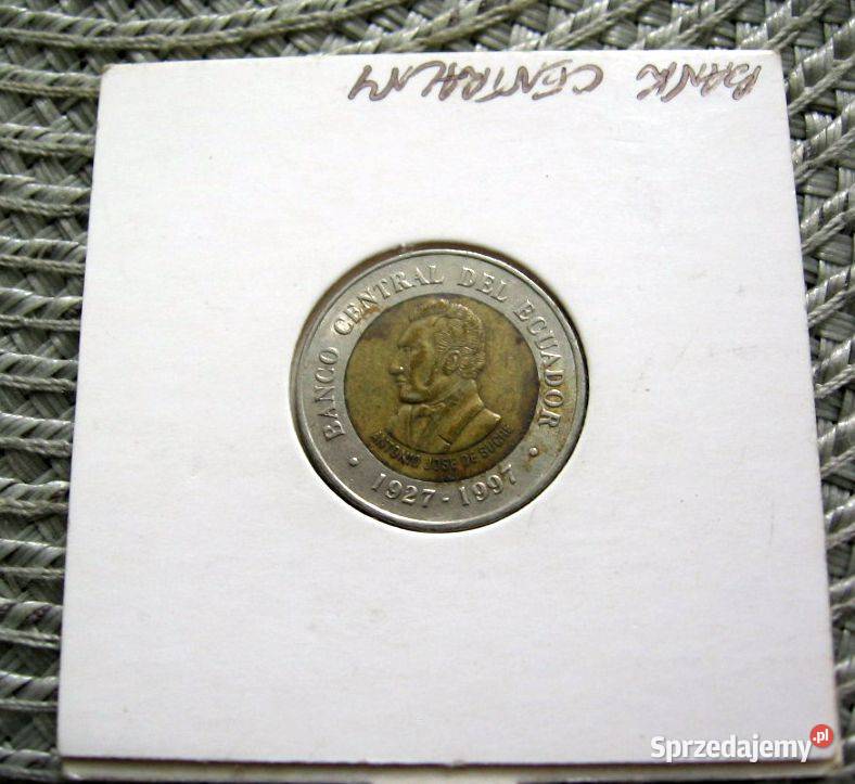 Ekwador 100 Sucrw 1997r 70 Lecie Banku Kalisz