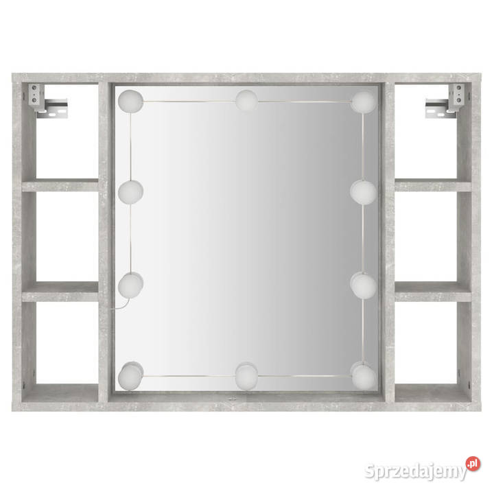 Szafka z lustrem i oświetleniem LED szary beton