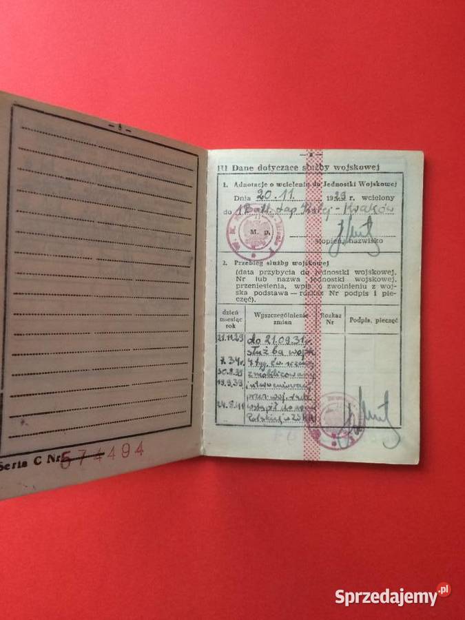 1552 Książeczka Wojskowa Szczecin