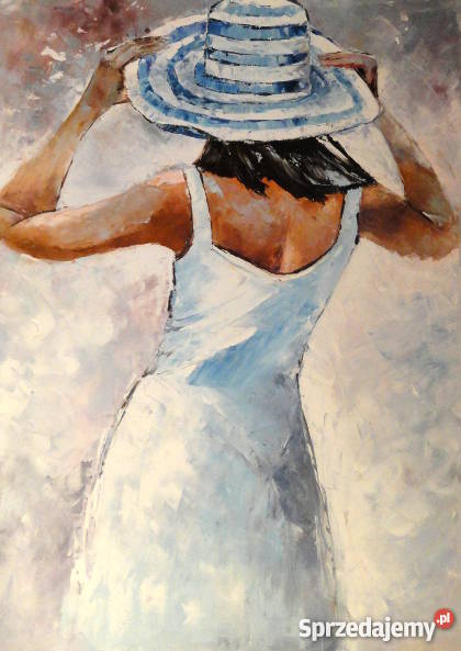 Obraz olejny 50x70 dziewczyna akt Warszawa
