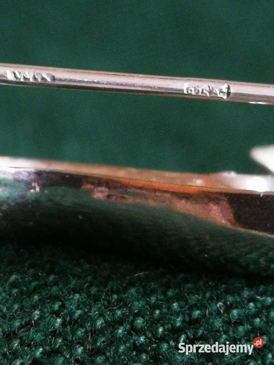 Srebrna broszka 925 W Kruk WK Modernizm 9g srebro Broszki