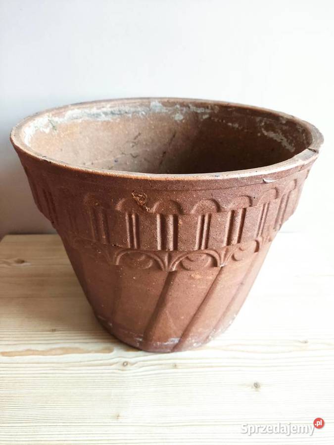 Donica doniczka duża ceramiczna gliniana fi 33 Głuchołazy sprzedam