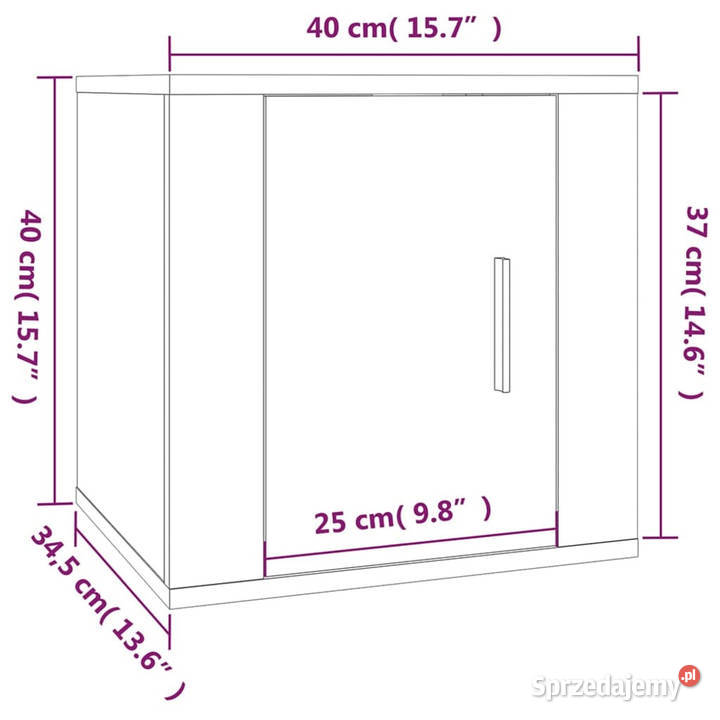 Wisząca szafka telewizyjna czarna 40x345x40 sprzedam