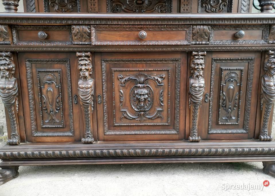 Kunsztowny kredens neorenesans włoski antyk