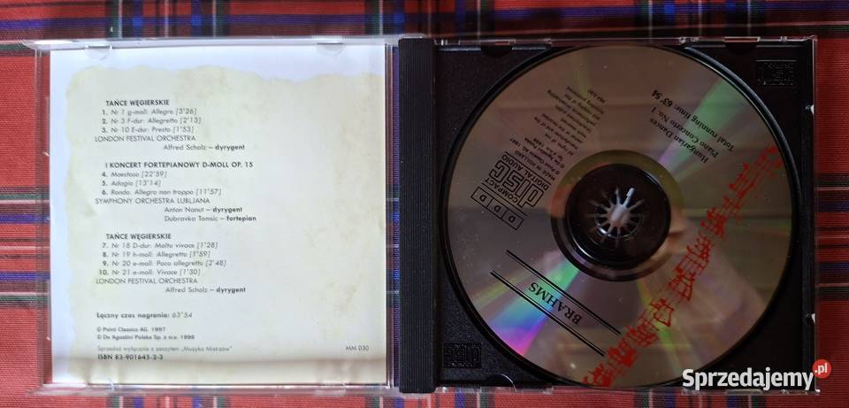 Muzyka mistrzów Brahms Romantyczny klasyk CD Kraków