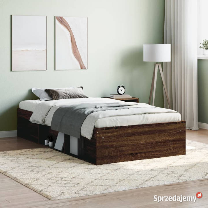 Rama łóżka brązowy dąb 90x190 WM3203844 Łóżka Warszawa