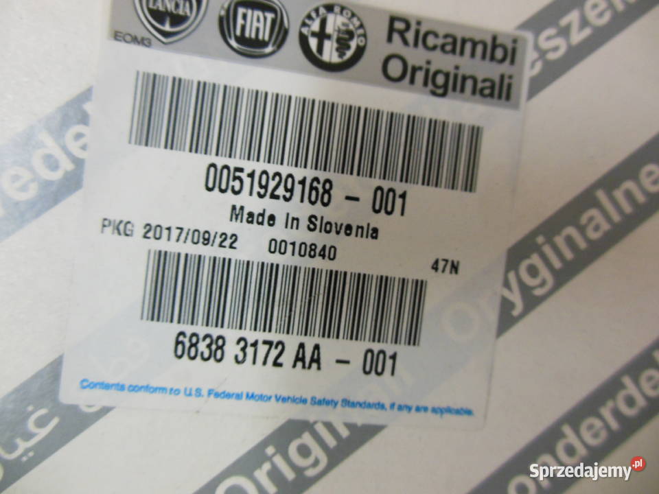 PÓŁOŚ LEWA KRÓTKA FIAT 500L 14 95 51929168 śląskie Kozy