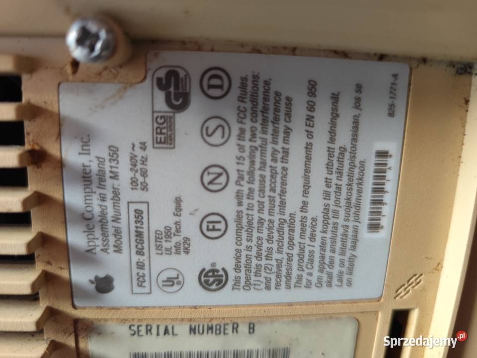 komputer Apple stary zabytek dolnośląskie Lubin sprzedam