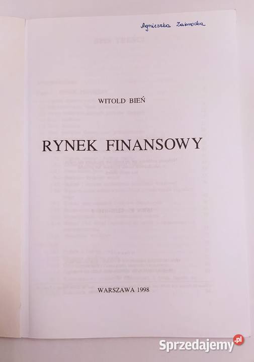 RYNEK FINANSOWY Witold Bień podlaskie Hajnówka