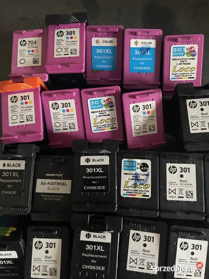 puste cardridge do HP 301 black czarny i kolor mazowieckie Legionowo