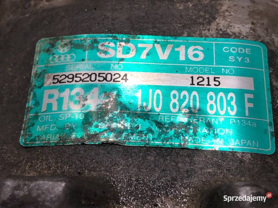 SPRĘŻARKA KLIMATYZACJI VW GOLF IV 1J0820803F 19