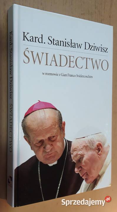 Świadectwo Kard Stanisław Dziwisz Suwałki sprzedam