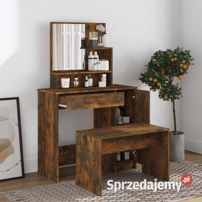 vidaXL Toaletka z lustrem przydymiony dąb Warszawa sprzedam