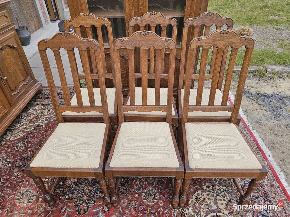 Jadalnia stół 6 krzeseł komoda witryna