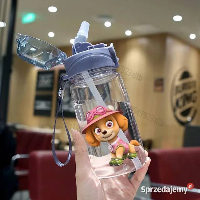 Bidon Butelka 550 ml Ze słomką Psi Patrol