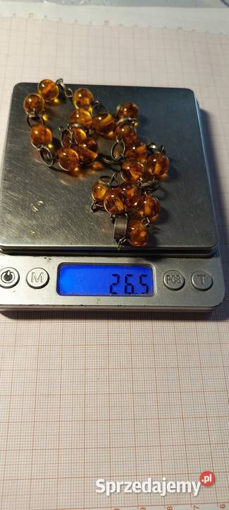 Naszyjnik Bursztyn Fischland srebro Białystok