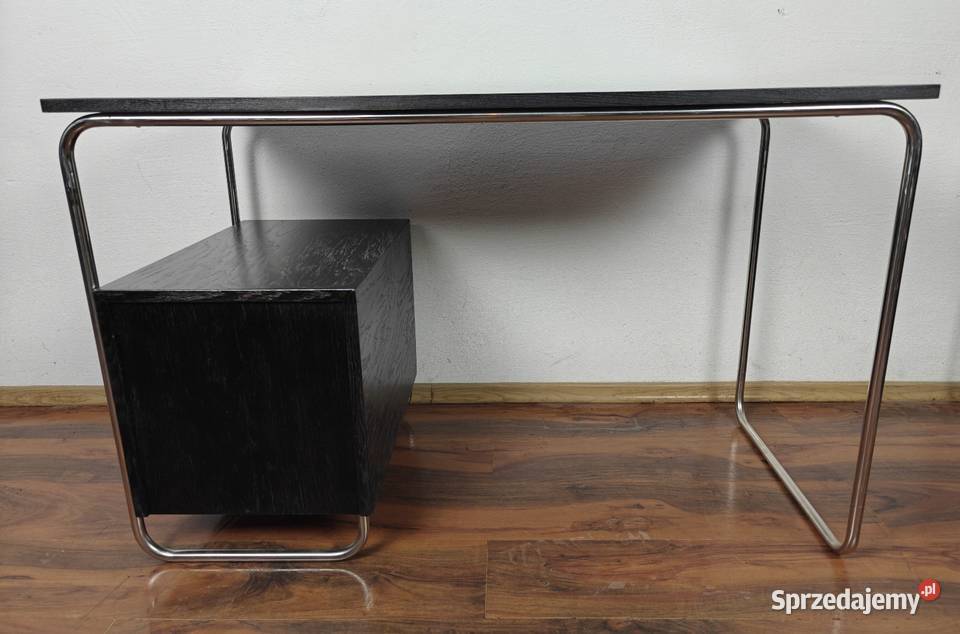 BIURKO Chrom Dąb Czarne Bauhaus Art Deco mazowieckie