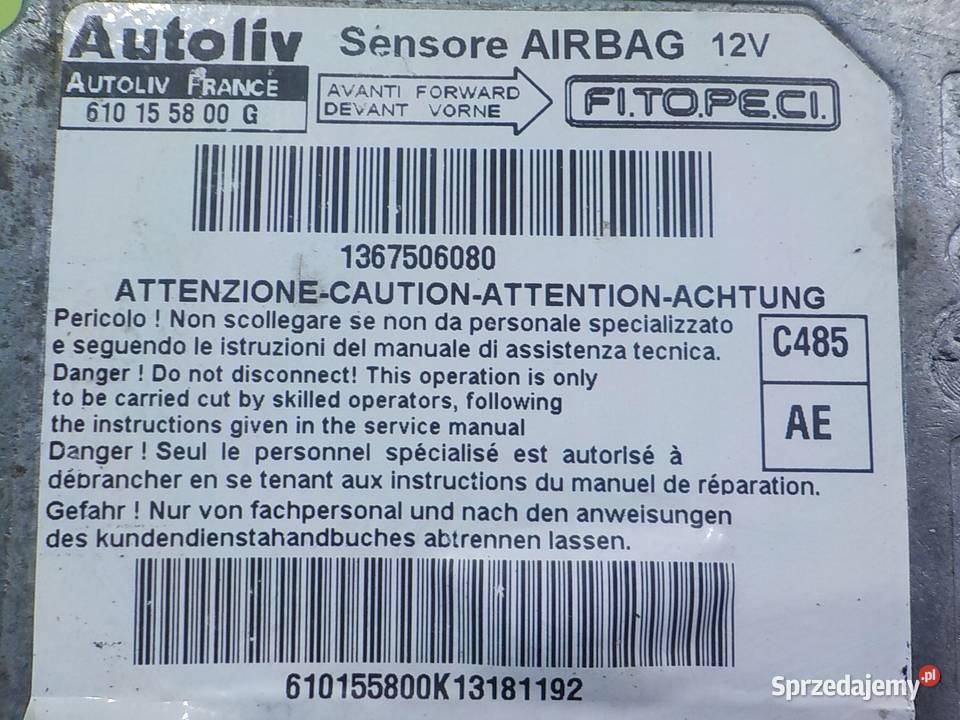 CITROEN NEMO 14 B 10r VAN modul sensor AIRBAG Suków