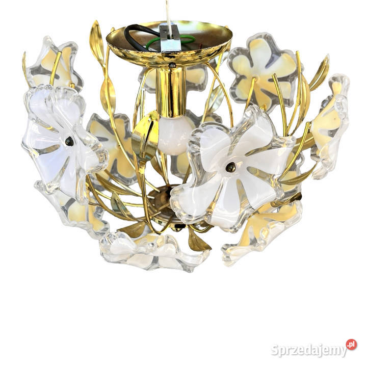 Lampa sufitowa z kwiatami Hollywood Regency sprzedam