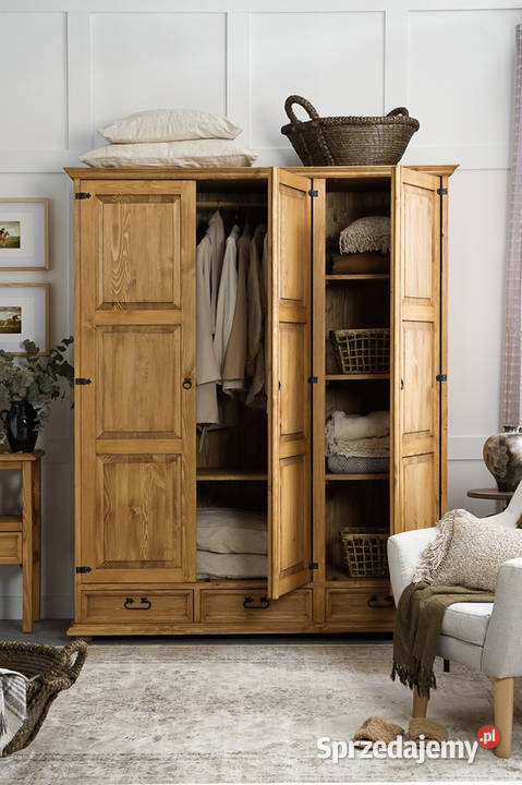 Drewniana szafa trzydrzwiowa retro SZY 1031 SLIM Maków Podhalański