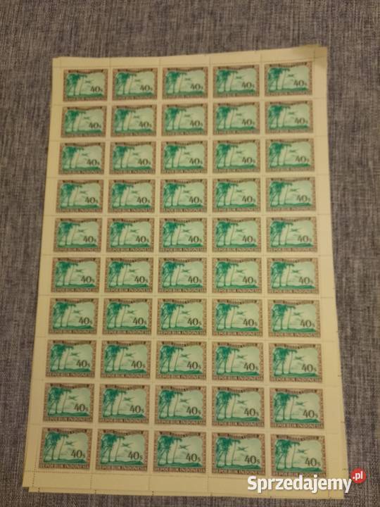 Arkusze znaczków Indonesia 19481949 Vienna Pyrzyce