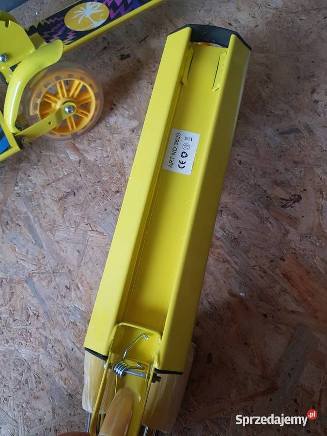 HULAJNOGA SKŁADANA DZIECI żółta palma Głogowa