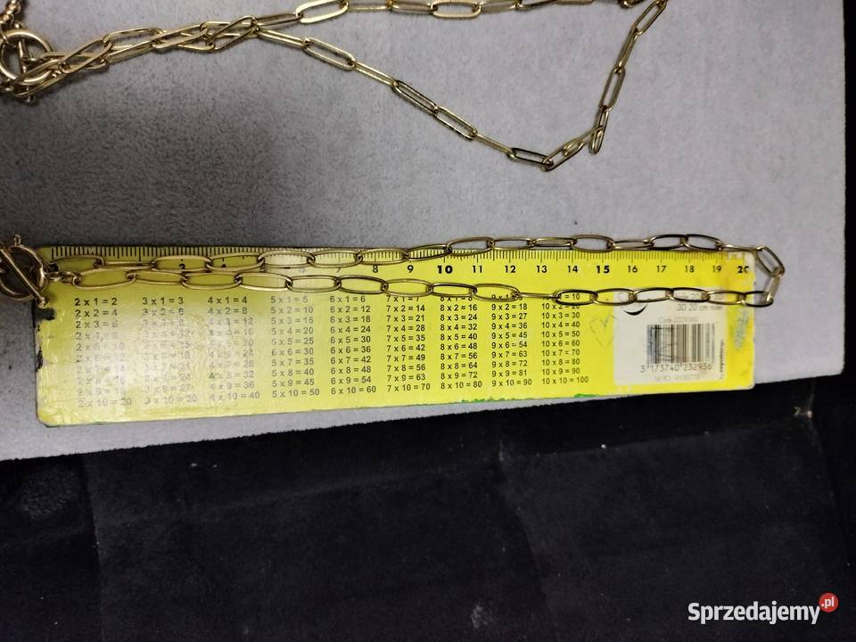 Łańcuszek z literką metalowy 1 sztuka biżuteria zachodniopomorskie