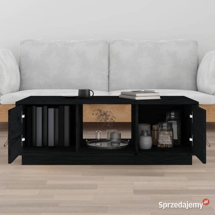 Stolik kawowy czarny 100x50x35 lite drewno mazowieckie Warszawa sprzedam