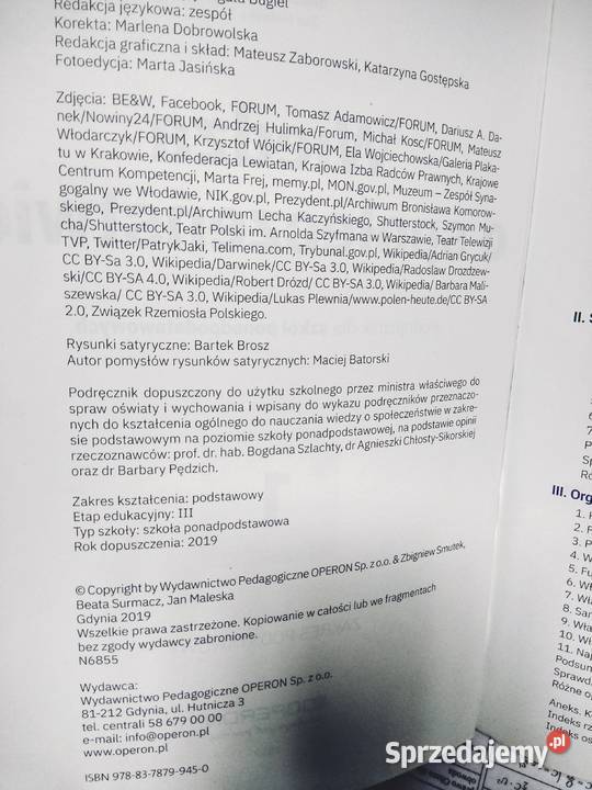 Wiedza o społeczeństwie 1operon sprzedam