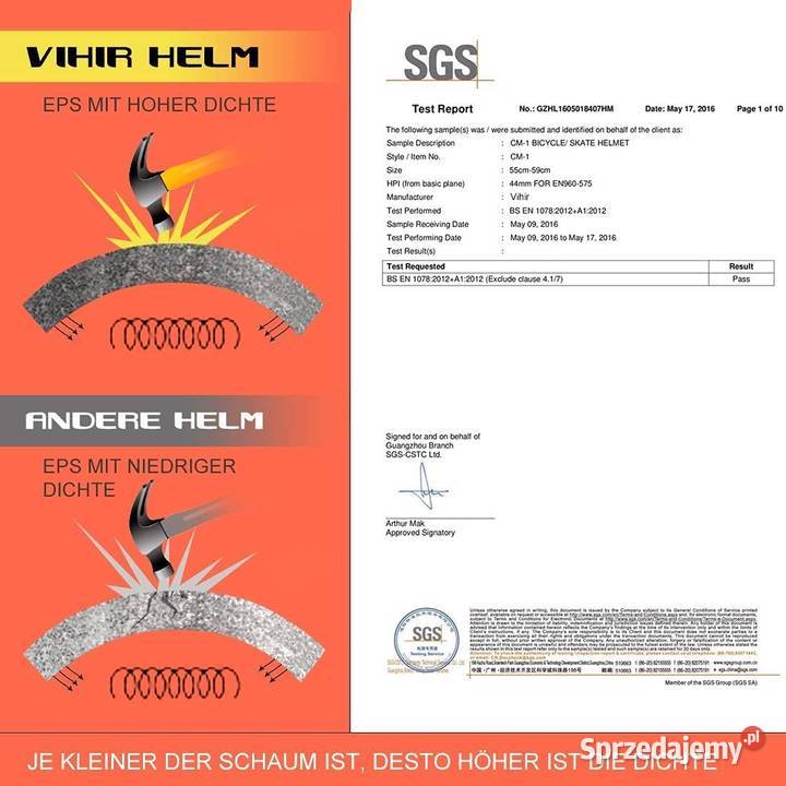 Kask rowerowy Vihir MTB BMX biały rozmiar S sprzedam
