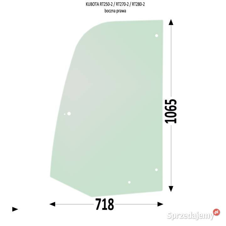 Szyba boczna Kubota RT250 RT270 RT280 świętokrzyskie