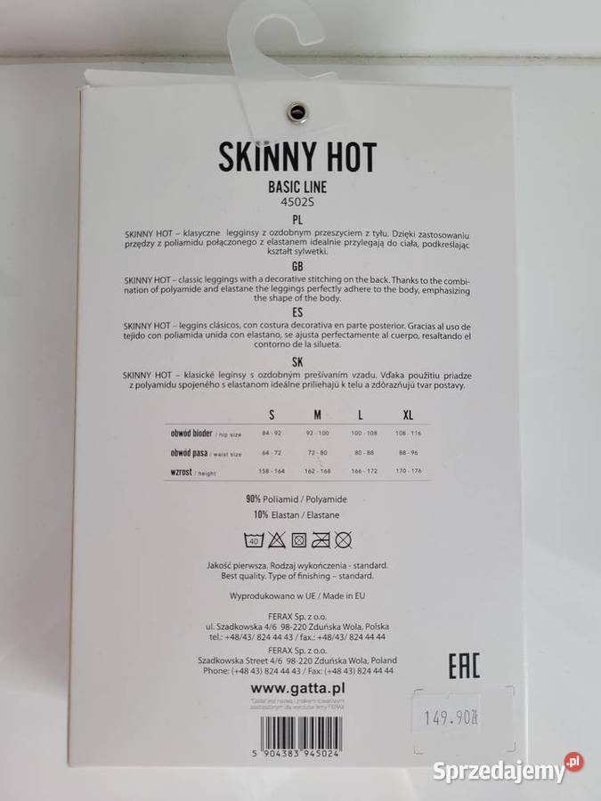 Czarne legginsy skinny hot nowe Gatta małopolskie