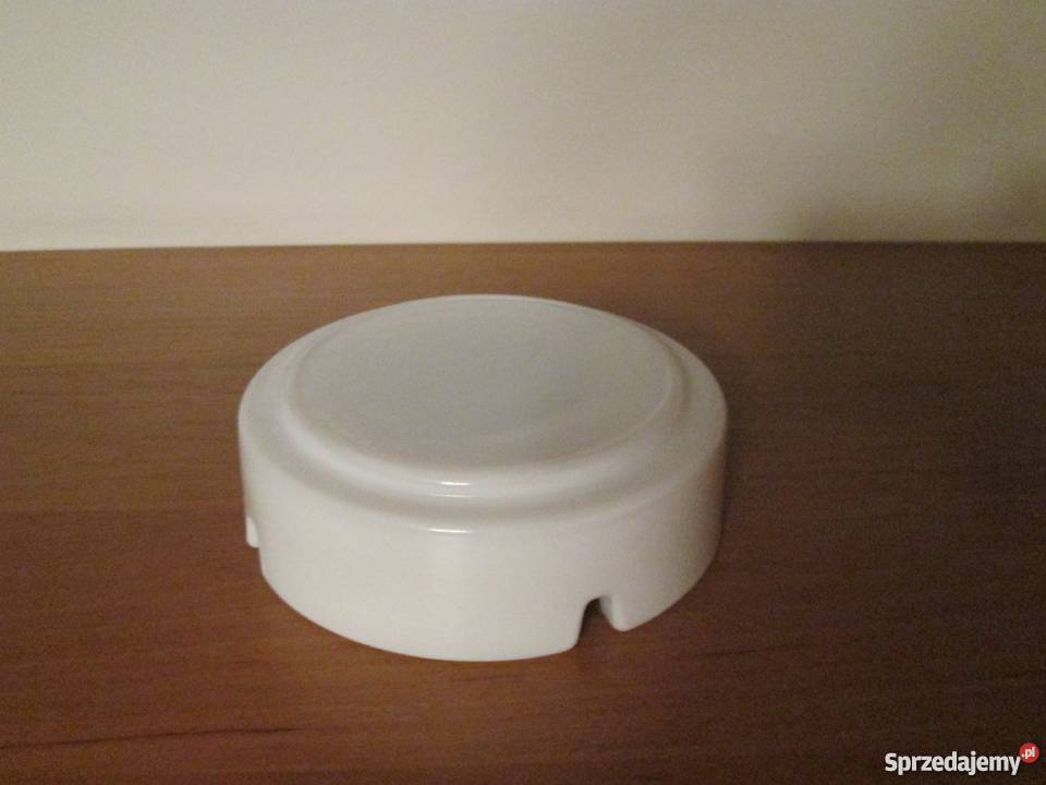 Popielniczka ceramiczna biała średnica 105 Piotrków Trybunalski sprzedam