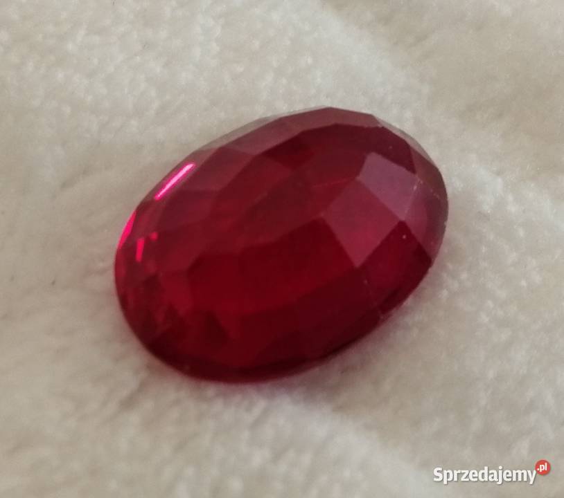 Kamień ozdobny fasetowany 13x18 czerwony Zegarki i Biżuteria Czeladź