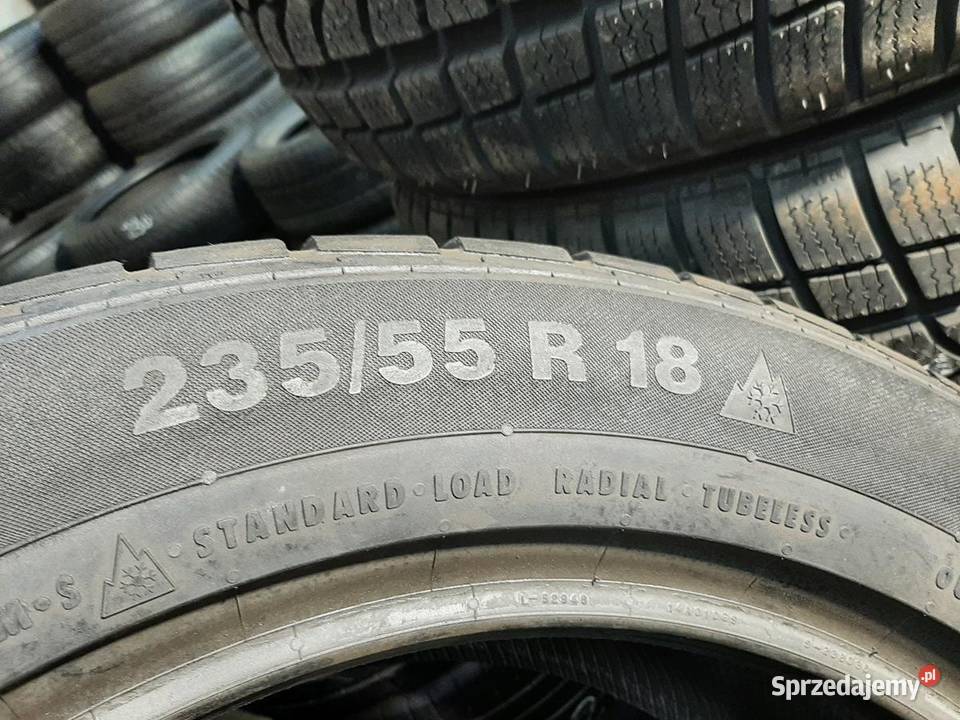2x Opona UŻYWANA ZIMOWA 23555R18 CONTINENTAL 119 Zaścianki