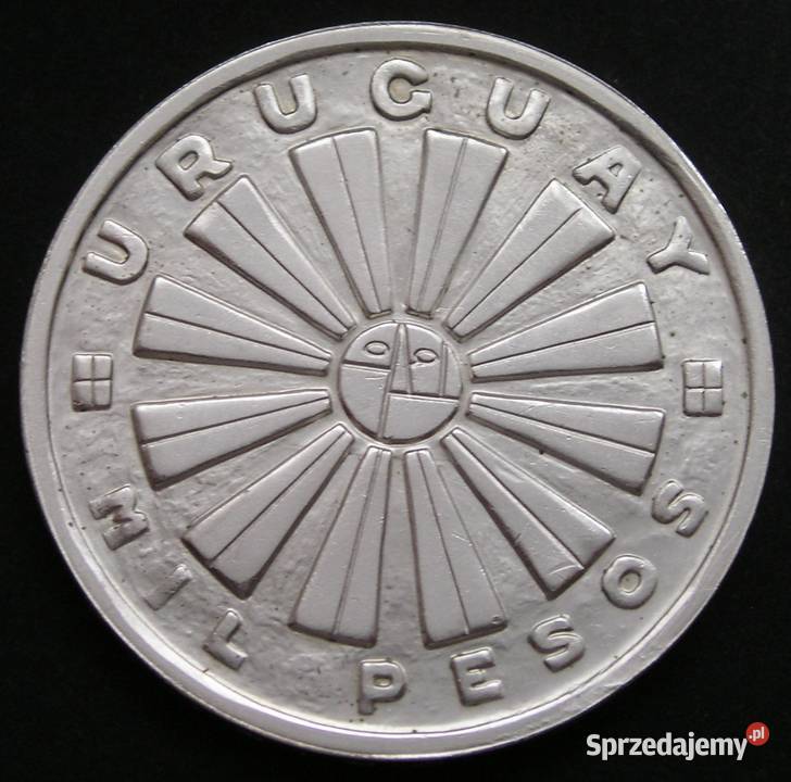 URUGWAJ 1000 PESOS 1969 ONZ FAO SREBRO łódzkie Łódź