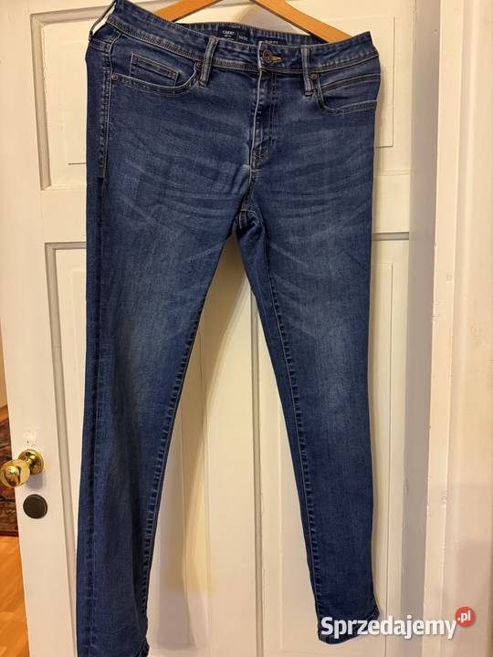 Jeansy męskie 3032 slim fit granatowe Carry z Częstochowa