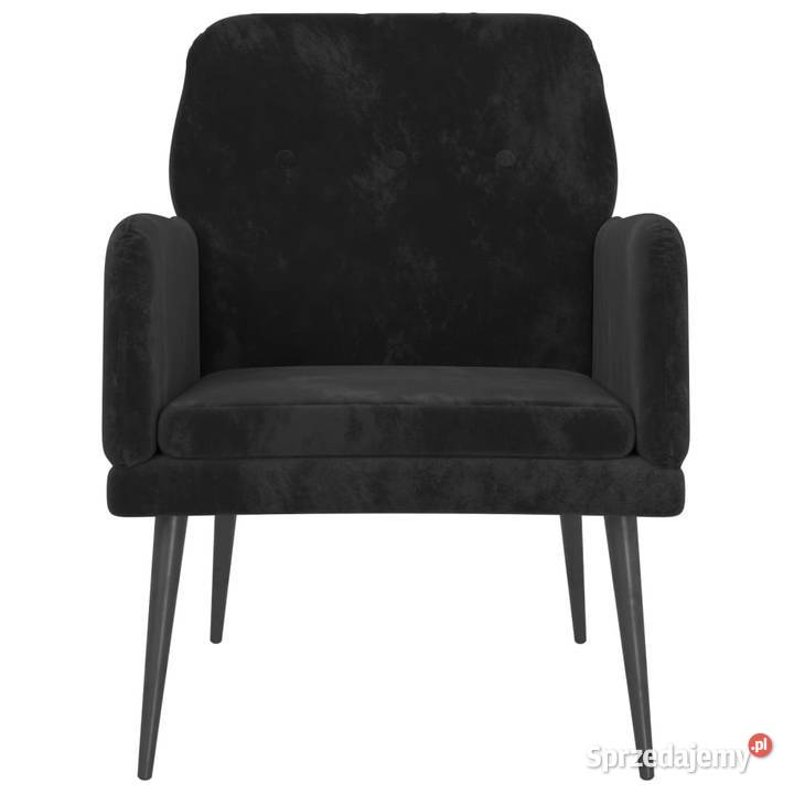 Fotel czarny 62x79x79 obity aksamitem WM351409 Warszawa