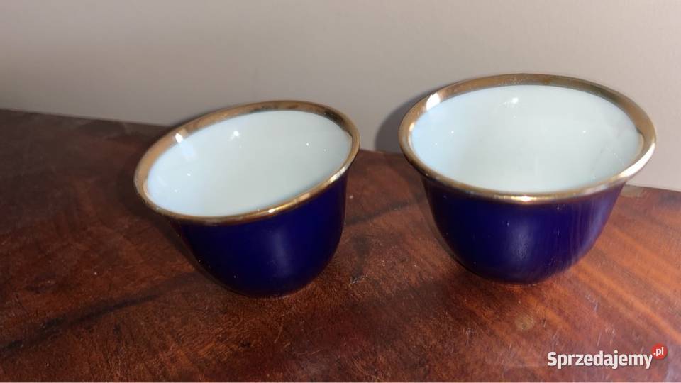 Wazon Pojemnik Ptaki rajskie Kobalt Wiaderka Porcelana i szkło Gdańsk