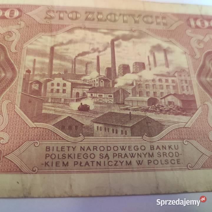 Banknot kolekcjonerski 100 z 1948 roku seria DN Wrocław