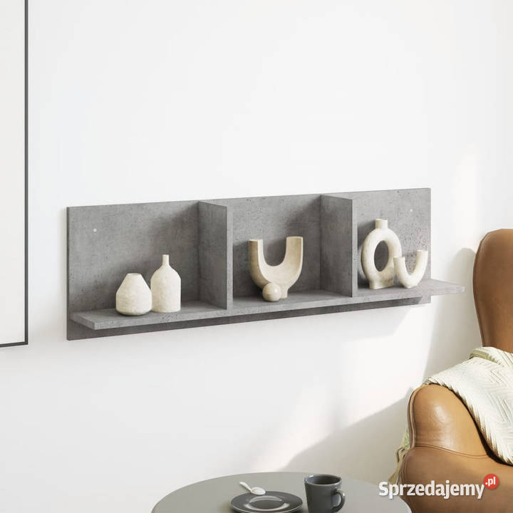 Półka ścienna 100x165x30 szarość betonu WM854862 Półki mazowieckie Warszawa