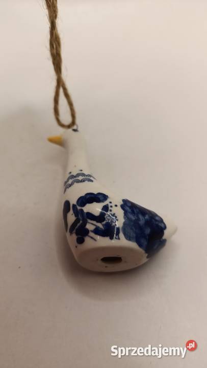 Figurka dekoracyjna zawieszka ptak kaczka gęś Porcelana i szkło Zamość sprzedam