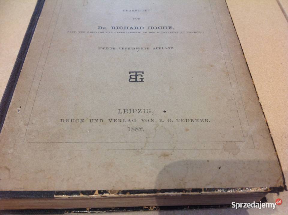 Stara Książka Łacińska z 1882 roku Dr RICHARD