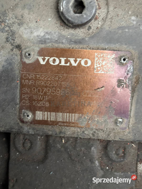 VOLVO L30 L30G Pompa hydrauliczna 15222842 Jastrzębniki