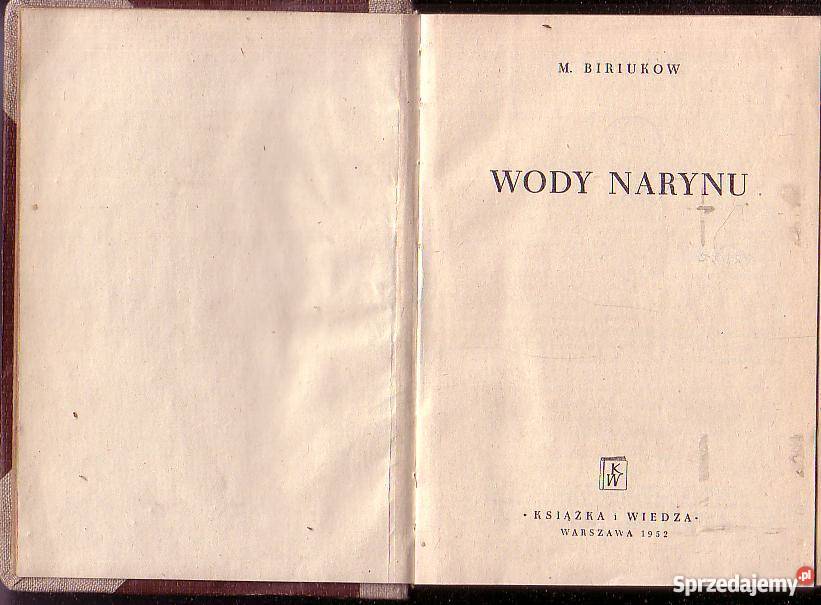 0214 WODY NARYNU M BIRIUKOW literatura piękna - proza zagraniczna Czyrna