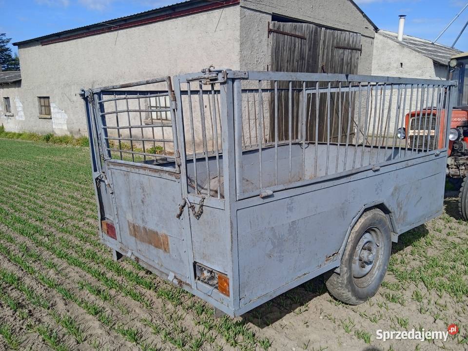 Przyczepa przyczepka dwu kółka klatka Maszyny rolnicze warmińsko-mazurskie sprzedam