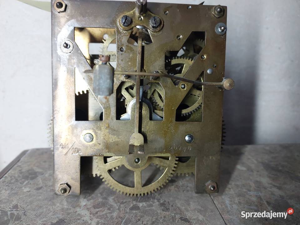 710 Mechanizm starego zegara ściennego Mauthe Tczew