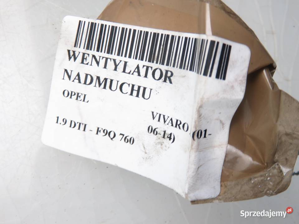 DMUCHAWA OPEL VIVARO A 2PIN sprzedam