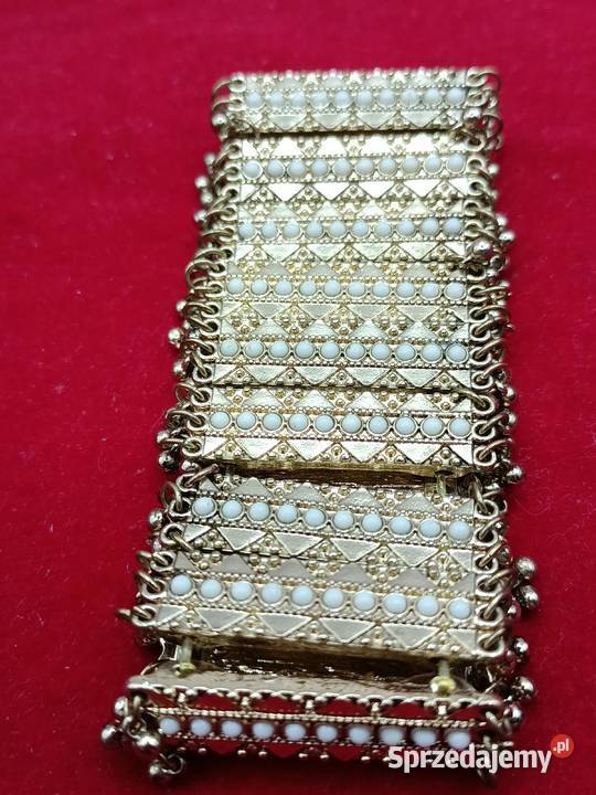 Szeroka bransoletka na gumce metalowa Bransoletki Zamość sprzedam